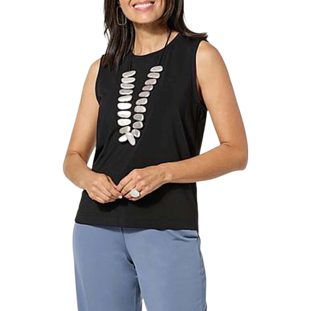 WynneLayers Women's Matte Jersey Knit Tank Black - Regular